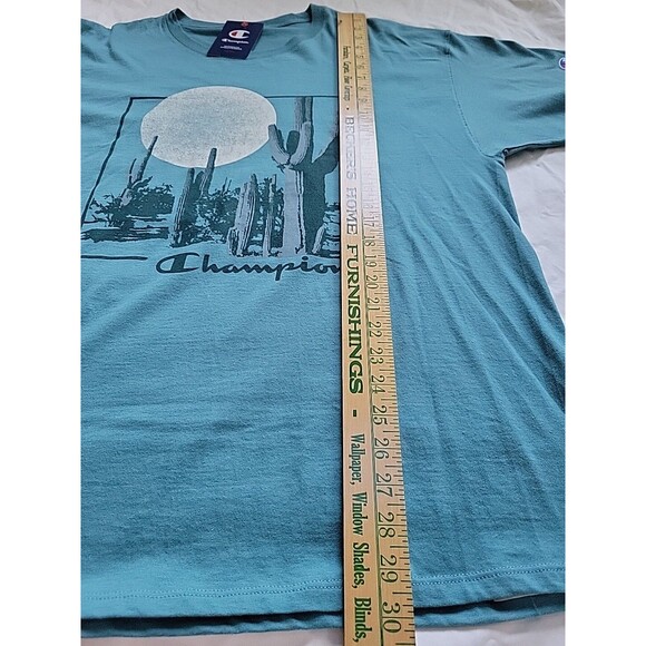 NWT Champion Desert Cactus Moon Short Sleeve T-Shirt Aqua Tonic Men | XL - Picture 10 of 11